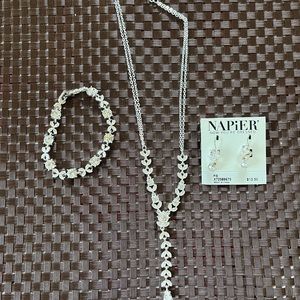 Beautiful Napier Necklace, earrings(new), and bracelet in excellent condition